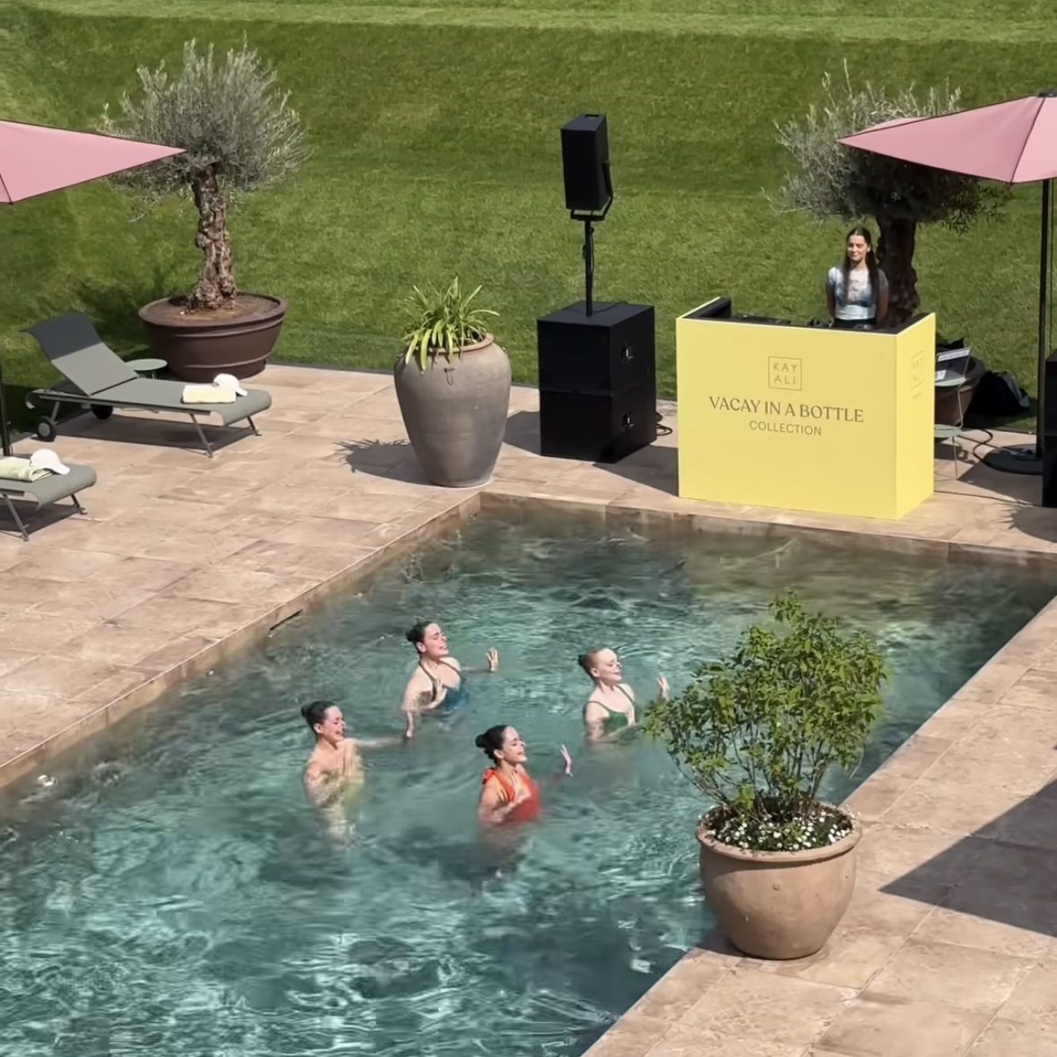 Aquabatix synchronised swimmers perform at Wilderness Reserve